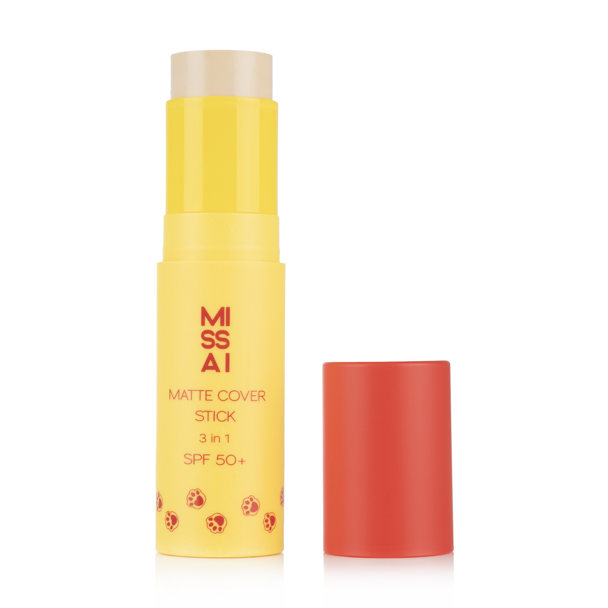 Тональна основа-стік для обличчя Missai Matte Cover Stick 3 in 1 SPF 50+, тон 01, 10 г